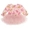 Picture of Daga Girls Pretty In Pink Bow Print Dress - Pink