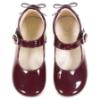 Picture of Panache Baby Girls High Back Bow Shoe -  Burgundy Patent