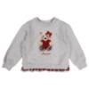 Picture of Monnalisa Girls Teddy Double Heart Sweatshirt - Grey