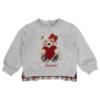 Picture of Monnalisa Bebe Girls Teddy Double Heart Sweatshirt - Grey