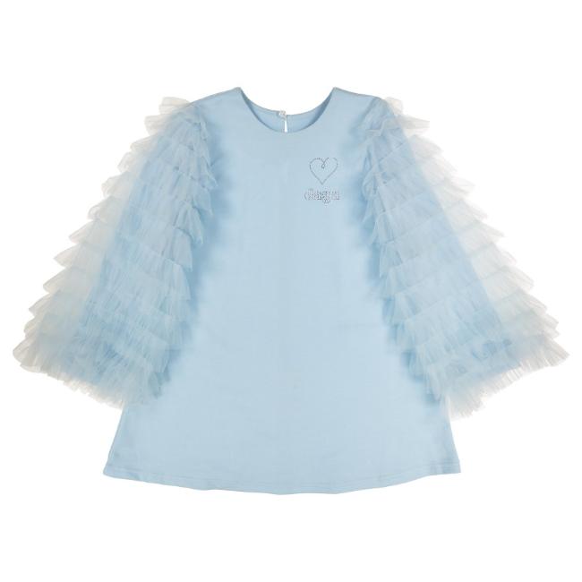 Picture of Daga Girls Ceremony & Elegance Tulle Sleeve Dress - Blue