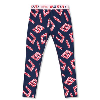 Picture of Bonini by A* Dee Inspire Letter Print Sport Legging - Blue Navy