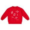 Picture of Bonini by A* Dee Victory Letter Print Sweatshirt - Red