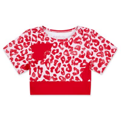 Picture of Bonini by A* Dee Energy Leopard Print Sport Top - Red