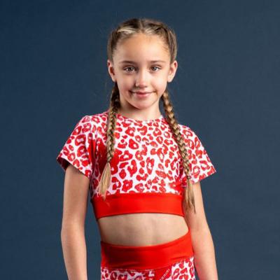 Picture of Bonini by A* Dee Energy Leopard Print Sport Top - Red