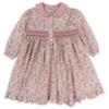 Picture of Sarah Louise Girls Smocked Ditsy Floral  Dress - Rose Pink