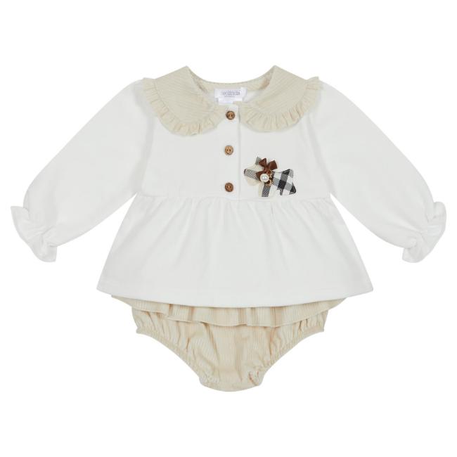 Picture of Deolinda Baby Doggie Jampants Set x 2 - Ivory Beige