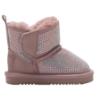 Picture of Lelli Kelly Toddler Girls Easy On Diamante Sheepskin Boot - Dark Pink 