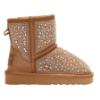 Picture of Lelli Kelly Girls Rhinestone Sheepskin Mid Calf Boot - Chestnut 