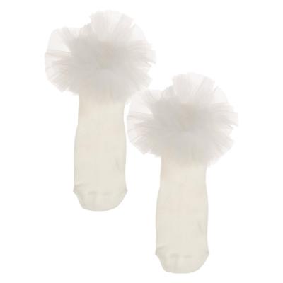 Picture of Daga Girls  Ankle Socks With Tulle - Ivory