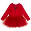 Picture of Daga Girls Not Only Christmas Jersey & Tulle Dress - Red 