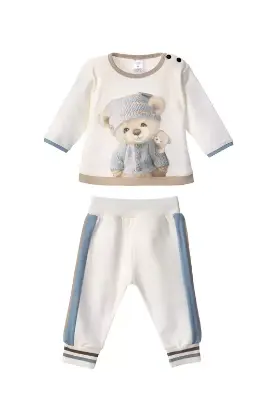 Picture of Sofija Baby Michael Tracksuit Set X 2 - Ivory Blue Beige 