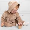 Picture of Caramelo Kids Baby Girls Velour All In One With Tulle Bow - Beige