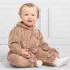 Picture of Caramelo Kids Baby Girls Velour All In One With Tulle Bow - Beige