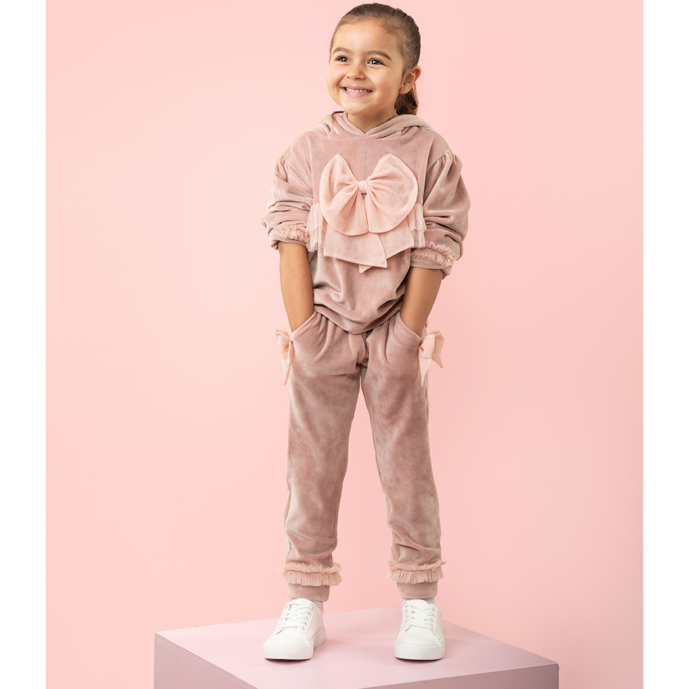 Girls velour tracksuit online