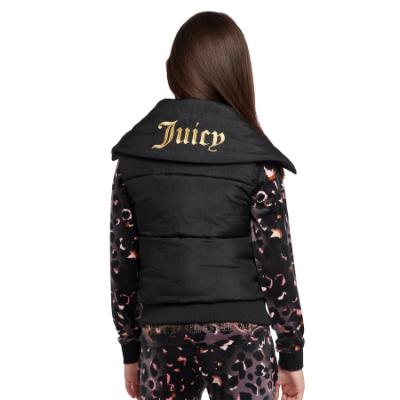 Picture of Juicy Couture Girls Diamante Embroidered Logo Gilet - Black