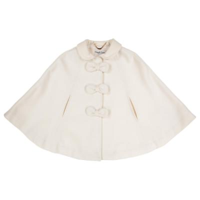 Picture of Sarah Louise Girls Winter Cape With Bow Front - Ivory