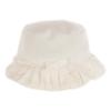 Picture of Sarah Louise Girls Winter Coat & Hat Set with Velvet Ruffles X 2 - Ivory