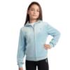 Picture of Juicy Couture Girls Diamante Zip Through Velour Hoodie - Stone Blue