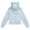 Picture of Juicy Couture Girls Diamante Zip Through Velour Hoodie - Stone Blue