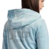 Picture of Juicy Couture Girls Diamante Zip Through Velour Hoodie - Stone Blue