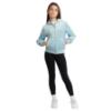 Picture of Juicy Couture Girls Diamante Zip Through Velour Hoodie - Stone Blue