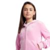 Picture of Juicy Couture Girls Diamante Zip Through Velour Hoodie - Pinky Lilac Chiffon