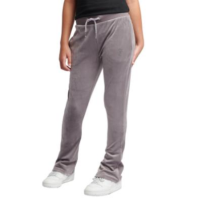 Picture of Juicy Couture Girls Diamante Bootcut Velour Jogger - Rabbit Grey