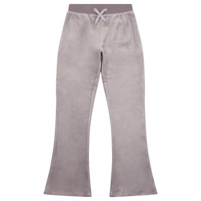 Picture of Juicy Couture Girls Diamante Bootcut Velour Jogger - Rabbit Grey