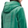 Picture of Juicy Couture Girls Diamante Zip Through Velour Hoodie - Posy Green