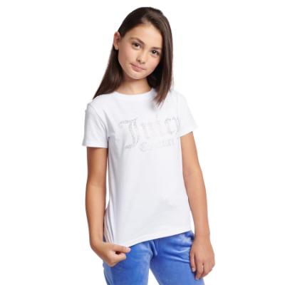 Picture of Juicy Couture Girls Diamante Fitted SS Tee - Bright White 