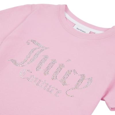 Picture of Juicy Couture Girls Diamante Fitted SS Tee - Pinky Lilac Chiffon