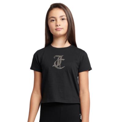 Picture of Juicy Couture Girls Tonal Diamante Tee - Black