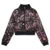 Picture of Juicy Couture Girls Leopard Print Zip Through Velour Hoodie - Black 