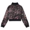 Picture of Juicy Couture Girls Leopard Print Zip Through Velour Hoodie - Black 