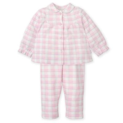 Picture of Tutto Piccolo Girls Christmas Collection Check Pyjama Set x 2 - Pale Pink