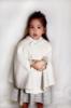 Picture of Sarah Louise Girls Winter Cape With Bow Front - Ivory