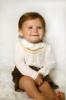 Picture of Sarah Louise Boys Smocked Blouse & Velvet Short Set - Ivory Gold Brown