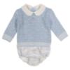 Picture of Foque Baby Boys Sweater & Check Pants Set - Pale Blue