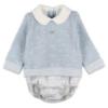 Picture of Foque Baby Boys Sweater & Check Pants Set - Pale Blue