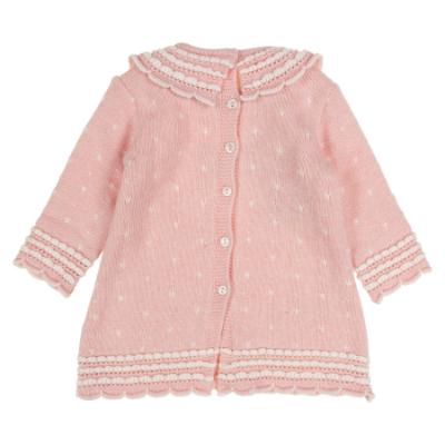 Picture of Foque Baby Girls Knitted A Line Dress - Pale Pink