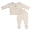 Picture of Foque Baby Boys Knitted Top Legging Set X 2 - Ivory