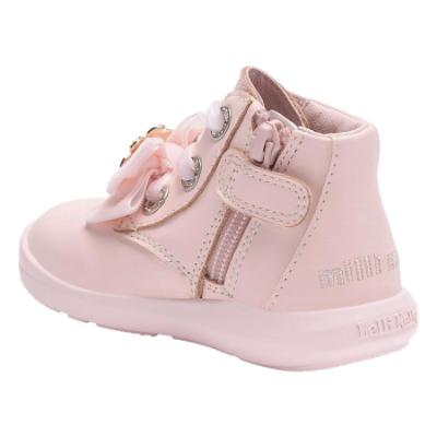 Picture of Lelli Kelly MyaToddler Diamante Flower Ankle Boot With Inside Zip - Rosa Pink