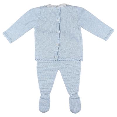 Picture of Foque Baby Boys Knitted Top Legging Set X 2 - Pale Blue