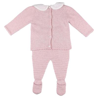 Picture of Foque Baby Girls Knitted Top Legging Set X 2 - Pale Pink 