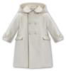 Picture of Sarah Louise Boys Traditional Winter Coat With Detachable Hood - Ivory