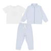 Picture of Pastels & Co Boys Blocking Warwick Bomber Tracksuit Set X 3 - Pale Blue 