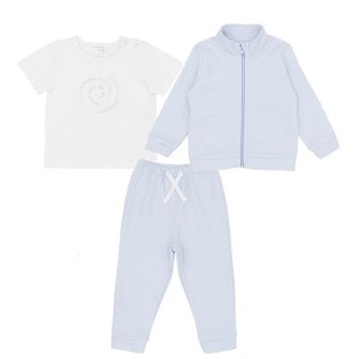 Picture of Pastels & Co Boys Blocking Warwick Bomber Tracksuit Set X 3 - Pale Blue 