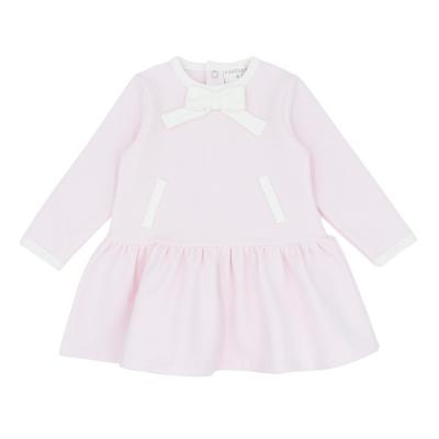 Picture of Pastels & Co Girls Cool Checks Colette  Sweat Jersey Dress - Ivory Pink