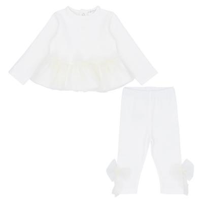 Picture of Pastels & Co Girls Too Too Tulle Lisa Trimmed Tunic & Leggings Set X 2 - Ivory 